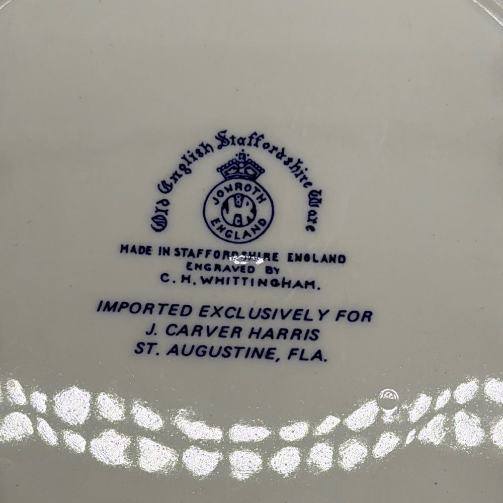 Vintage English Staffordshire Ware Oldest House In Florida St.Augustine Plate - Picture 5 of 5